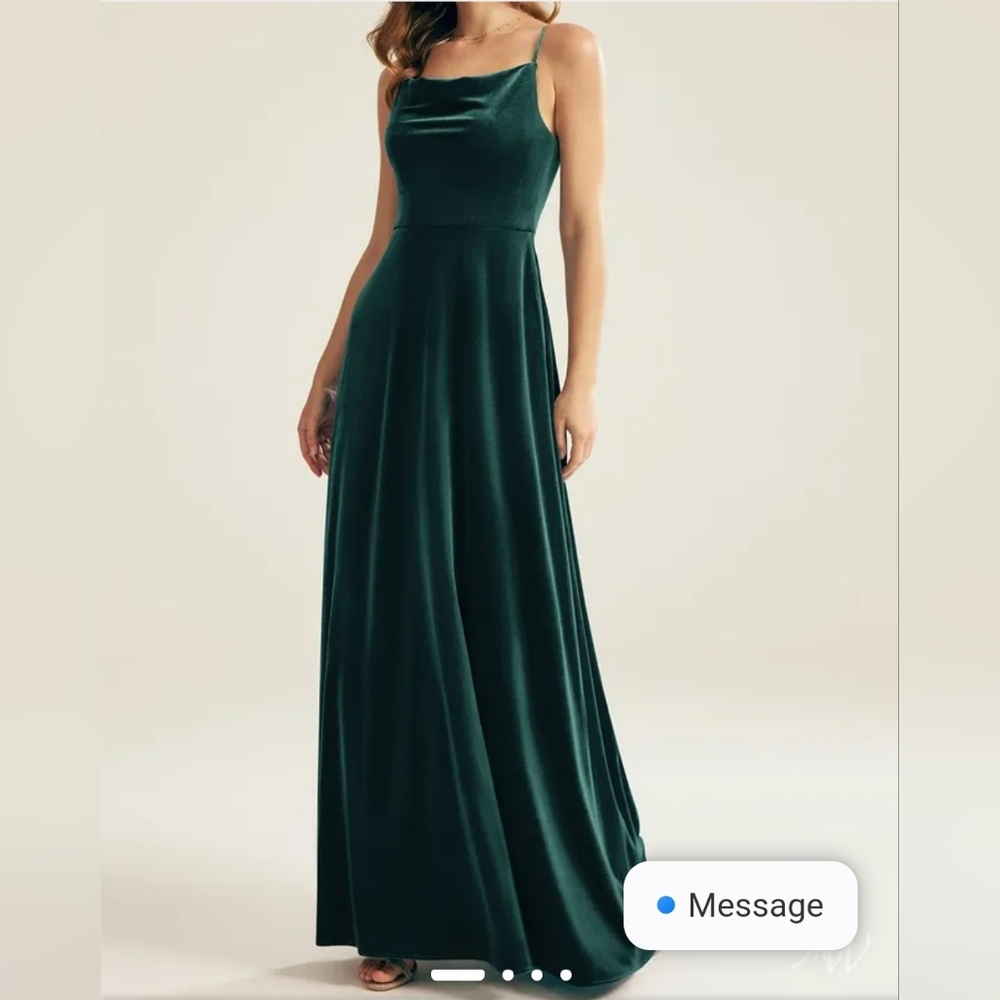 Velvet Dark Green Formal Dress